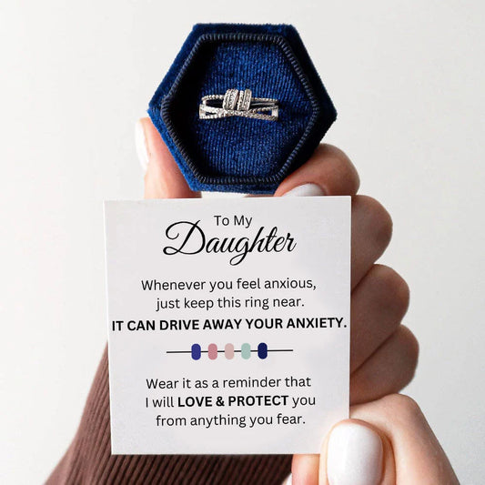 TO MY DAUGHTER, DRIVE AWAY YOUR ANXIETY | BEADED FIDGET RING