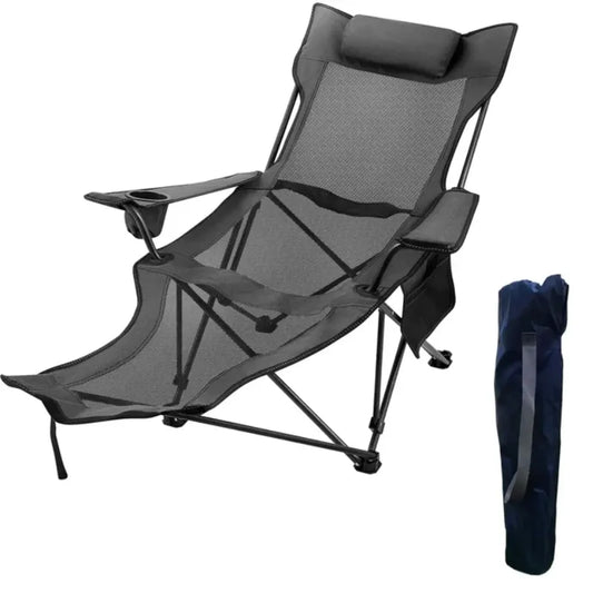 Oversized Camp Chair with Footrest & Storage Bag